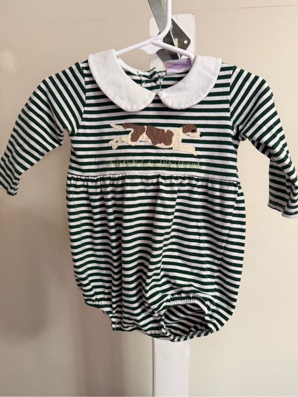 Stitchy Fish Dog Appliqué Romper